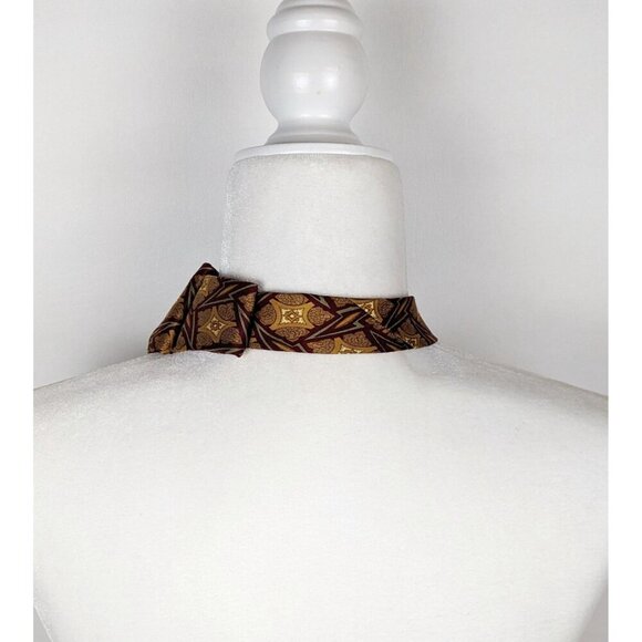 Women's Necktie - Ascot Tie - Fall Silk Scarf - Office Attire - Picture 5 of 5